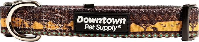 Downtown Pet Supply - Best & Fancy Dog Collar - Lightweight Adjustable with Quick Buckle & D-Ring - Hand Wash Safe - Sahara - M
