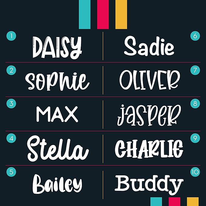 Engraved Pet ID Tags for Cats, Dogs - 4 Color & 5 Shape Options, Personalized w/ 20 Icons, Name, Address, Phone Number - Accessories for Four Legged Friends, Stainless Steel #Round - Silver