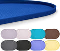 Hubulk 100% Waterproof Silicone Pet Feeding Mat with Raised Edge for Food and Water, Dog Bowl Mats, Cat Bowls Placemat with High Lip Protects Floor for Cats and Dogs (Navy Blue, 19" L x 12" W)