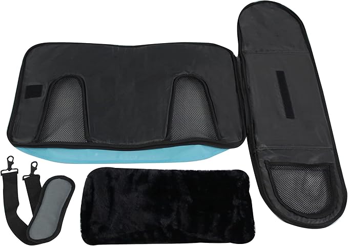 EliteField Deluxe Soft Pet Carrier (3 Year Warranty, Airline Approved), Multiple Sizes and Colors Available (20" L x 11" W x 11" H, Sky Blue+Gray)