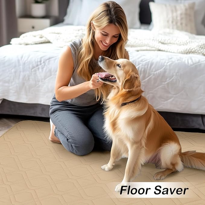 hyha Waterproof Dog Bed Blanket, Soft Pet Blankets, Waterproof Couch Cover for Dogs, Reversible Sofa Covers Washable for Furniture (40x50 Inch, Camel/Beige)