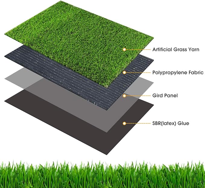 Artificial Grass, Professional Dog Grass Mat, Potty Training Rug and Replacement Turf Outdoor Rug Patio Lawn Decoration, Easy to Clean with Drainage (39.4 x 31.5 inch)
