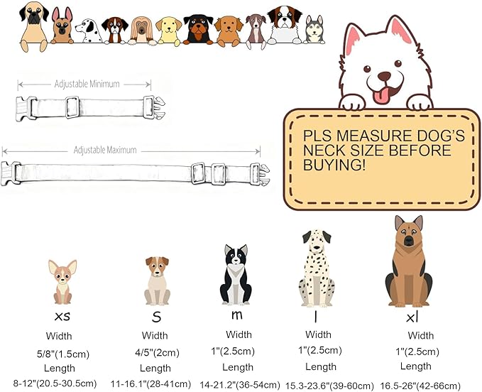 DOGWONG Valentine's Dog Collar-Hearts Print Dog Collar for Large Cute Dog Collars Spring Female Male Pet Gift Adjustable Heavy-Duty Soft Collar，XS