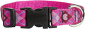 LupinePet 3/4-Inch Puppy Love 13-22-Inch Adjustable Dog Collar for Medium to Large Dogs