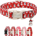Christmas Dog Collar - Cute Red Snowman Christmas Puppy Collar with Safety Buckle, Soft Adjustable Holiday Dog Collars for Small Medium Large Dogs XL