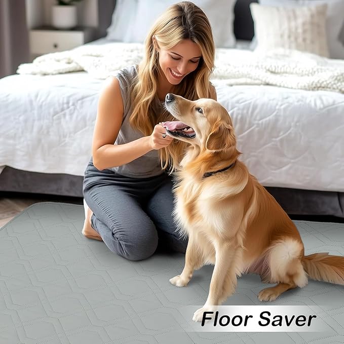 hyha Waterproof Dog Bed Blanket, Soft Pet Blankets, Waterproof Couch Cover for Dogs, Reversible Sofa Covers Washable for Furniture (68x82 Inch, Grey/Grey)