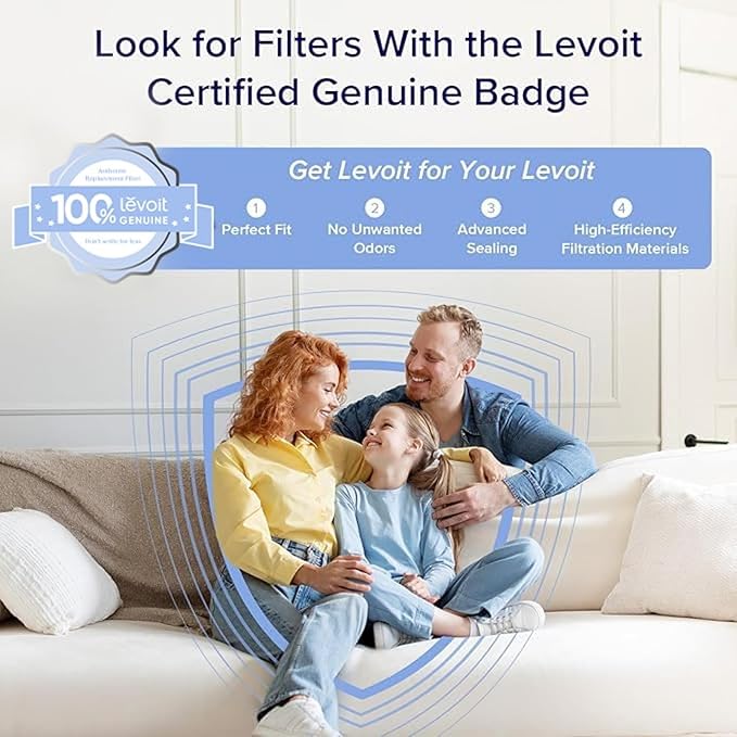 LEVOIT Air Purifier for Home Bedroom, Smart WiFi Alexa Control, AHAM VERIFIDE, 3-in-1 Filter with HEPA Sleep Mode for Allergies, Pollutants, Smoke, Dust, Core 200S-P, Black