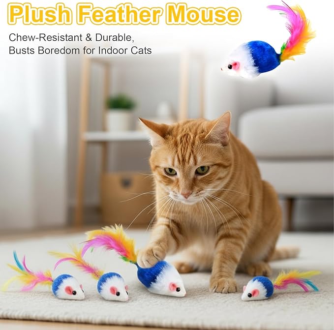 2-Pack Interactive Cat Toys Ball for indoor Cats＆Dog,Automatic Cat Toy 360° Auto-Rotation Smart Obstacle Avoidance,Includes 4 Cat Spiral Spring,Cat Enrichment Toys for Indoor Cats (Red-Green)