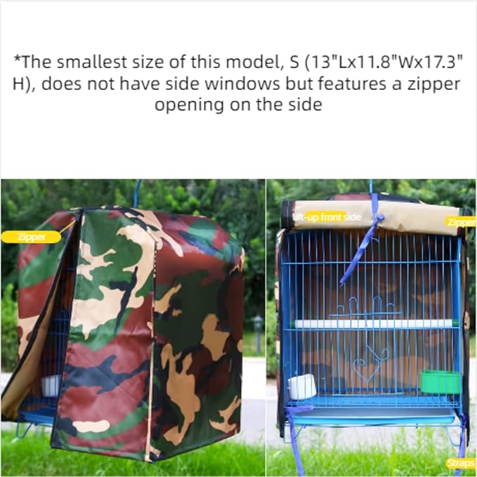 MANON ROSA Bird Cage Cover - Lightproof Birdcage Covers Nighttime- Ideal for Parrots Cockatiels Parakeets Cockatoos Lovebirds Finches Budgerigars Conure (M(15.7" Lx11.8 Wx11.8 H),Purple)