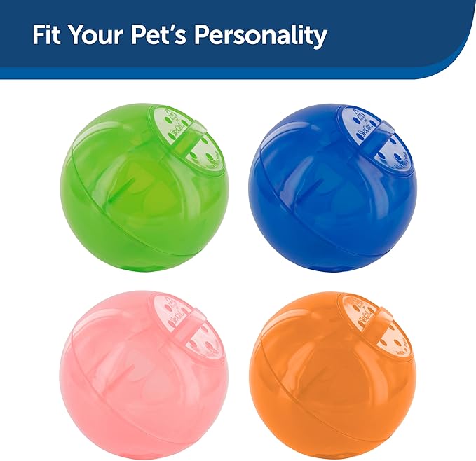 PetSafe SlimCat Interactive Feeder - Combines Play with Mealtime - Adjustable Portions - BPA-Free Plastic - Slow Feeder for Digestion - Lightweight, Dishwasher-Safe Toy - Blue