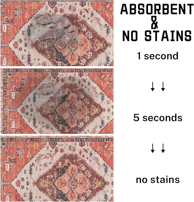Absorbent Pet Dog Bowl Mat for Food and Water, Pet Cat Food Feeding Mat with Non Slip Rubber Backing, Dog Food Mats for Floors Waterproof, 16"x24"