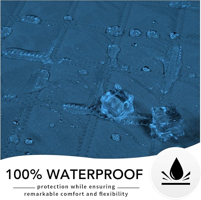 Easy-Going 100% Waterproof Dog Bed Cover, Non-Slip Pet Blanket for Furniture, Washable Couch Cover, Repleasement Sofa Cover (68x82 in,Peacock Blue)