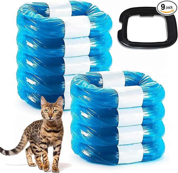 Cat Litter Refill Bags (9-Pack) Litter Refills Generic Compatible with Your Standard, Plus, XL and XL+ Pails Refill Cartridge