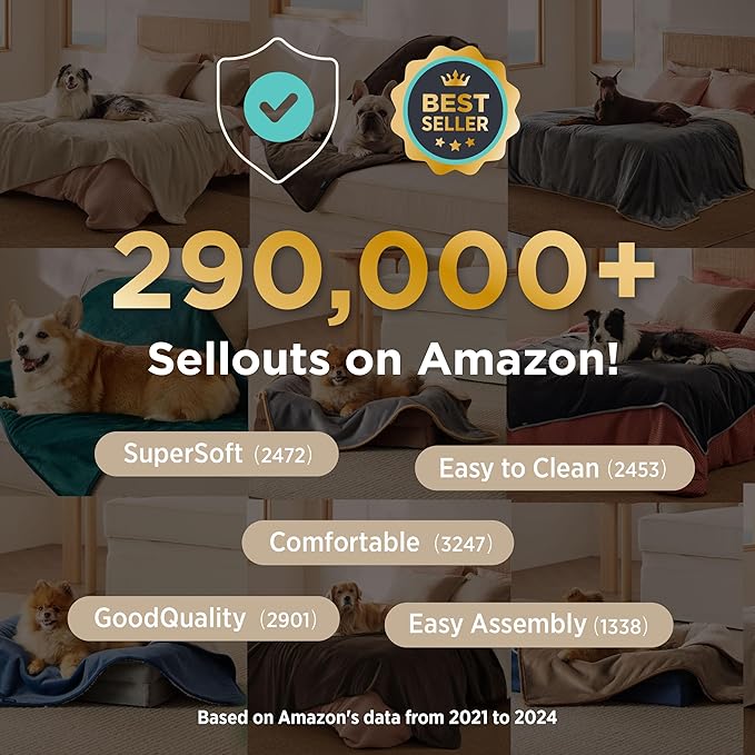 Bedsure Waterproof Blanket for Bed - Sherpa Fleece Waterproof Dog Blankets for Large Dogs, Pet Blankets for Bed/Couch/Dog Crate, Soft Plush Reversible Furniture Protector, Queen, 90"x86", Eggplant