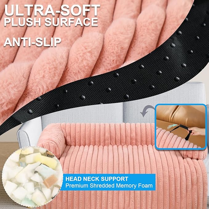 Luxurious Dog Couch Bed, Washable Calming Dog Couch Cover, Removable Couch Protector for Dogs, Waterproof Sofa Bed, Pet Bed Mats for Couch, Pet Couch Covers for Sofa(Pink, L)