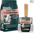 Sprinkle & Sweep Litter Box Deodorizer - Cat Litter Deodorizer Non Toxic and Safe for Kittens - Instantly Eliminates Foul Smells and Urine Odors (1 Bag + Speed Sifter)