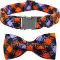 Halloween Dog Collar, Pet Collar Bow Plaid Dog Collars Girl Boy Holiday Pet Collar Gift Bow Collar Cute Soft Puppy Collar for X-Small Puppy
