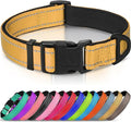 Joytale Reflective Dog Collar, Soft Neoprene Padded, Metal D-Ring, Nylon Pet Collar Adjustable for Puppy and Small Dogs, Khaki, XS
