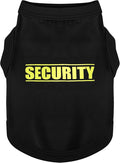 Discover Cozy Cotton Canine Wear: Soft, Lightweight, and Breathable Dog Shirt Vest with Eye-Catching Graphics(Security), Keeping Your Furry Friend Warm and Comfy! Black XXL
