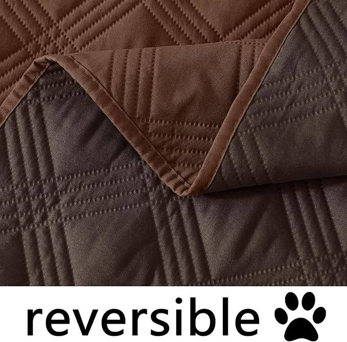 hyha Waterproof Dog Blanket, Reversible Pet Bed Blanket, Soft Sofa Couch Cover for Dogs Washable, Waterproof Pet Couch Covers for Sofa Puppy Cats Furniture Protector(68"x82", Brown/Chocolate)