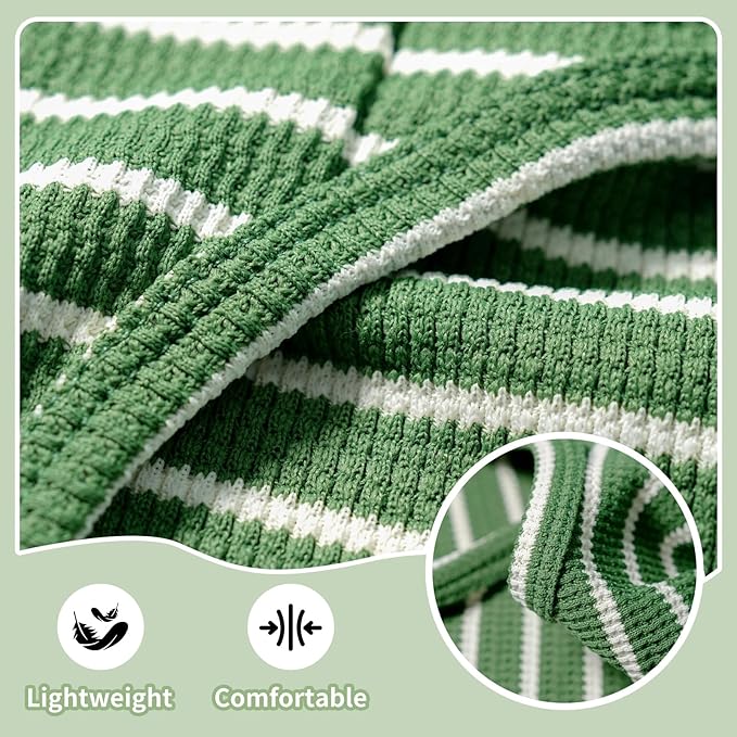 Dog Clothes, Stripe Dogs Shirts for Small & Medium Breeds, Pet Tank Top, Breathable Waffle Fabric Puppy Outfit, Shirt for Chihuahua, Yorkie, Dachshund, Corgi (4Pack, XSmall)