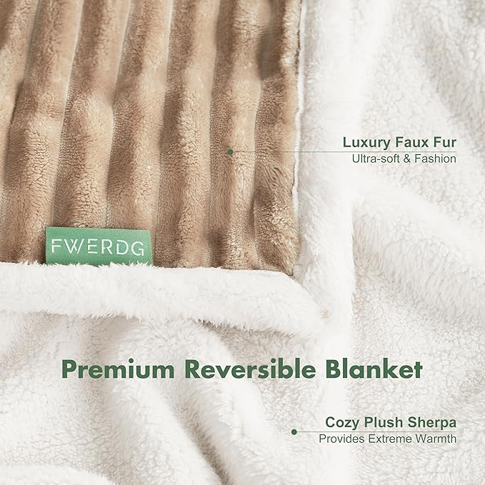 Waterproof Dog Blanket for Couch - Washable Medium Pet Blanket for Furniture Protector, Cozy Fleece Calming Dog Crate Blankets for Indoors & Outdoors, Linen, 40"x50"