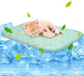 NWK Pack of 4 Pet Cooling Mat - Ice Silk Cooling Mat for Dogs & Cats Portable & Washable Pet Cooling Blanket, Car Seats, Beds for Summer (4pcs, Green Fruit, 20’’ X 16’’ X 0.3)