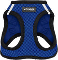 Best Pet Supplies Voyager Step-in Air Harness - All Weather Mesh, Reflective, No Pull Harness for Dogs, Cats - Secure with Hook & Loop Fastener, Buckle, Double D-Rings - Royal Blue/Black Trim, XS