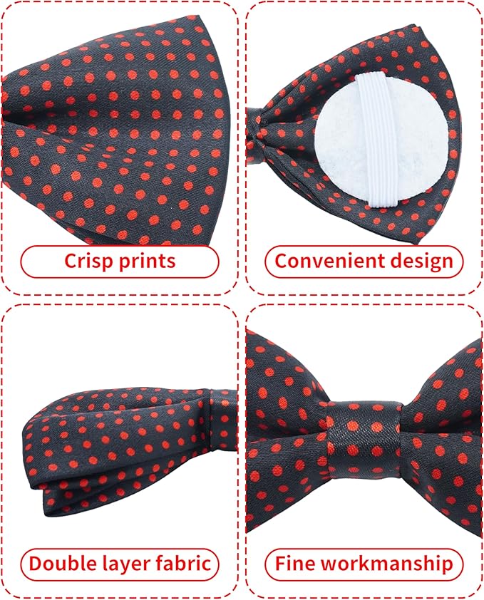 PET SHOW 10 Pack Pet Big Dogs Collar Embellishment Attachment Bow Ties for Medium Large Dogs Collar Charms Accessories Slides Bowties for Birthday Wedding Parties Assorted A Style Assorted B Styles