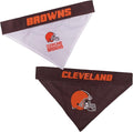 Pets First NFL DOG BANDANA - CLEVELAND BROWNS REVERSIBLE PET BANDANA. 2 Sided Sports Bandana with a PREMIUM Embroidery TEAM LOGO, Large/X-Large. - 2 Sizes & 32 NFL Teams available