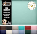 GORILLA GRIP 100% Waterproof Raised Edge BPA Free Silicone Pet Feeding Mat, Dog Cat Food Mats Contain Spills Protects Floors, Placemats for Cats and Dogs Water Bowl, Pets Accessories 28x18 Mint