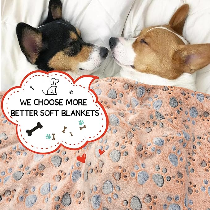 Rezutan 1 Pack 3 Blankets for Dogs, Dog Blanket for Small Pet Cat, Premium Soft Fluffy Suitable for Dog Kennels & Beds, Gifts Puppy Blanket Essentials, 30x20inch, Brown