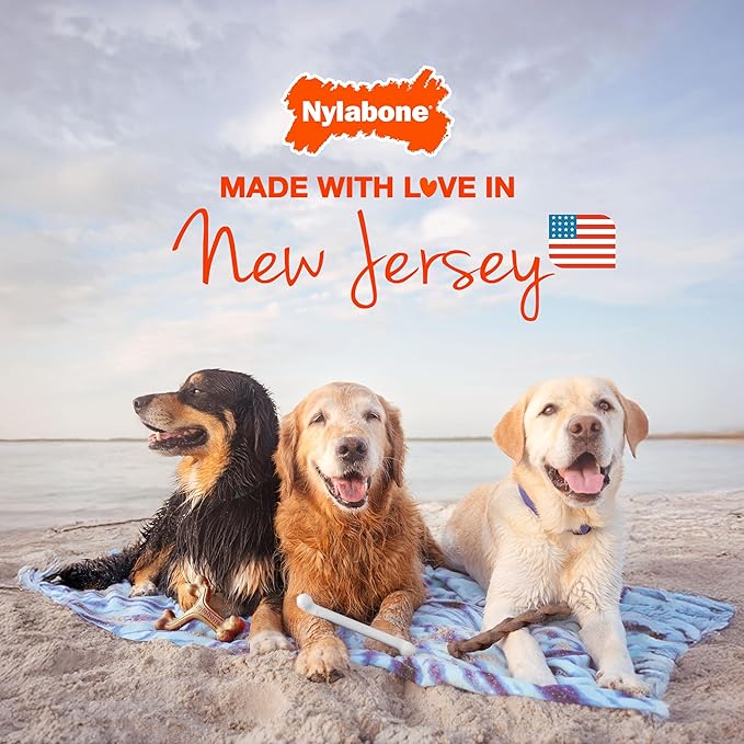 Nylabone Healthy Edibles WILD Natural Longer-Lasting Chew Treats, Venison Flavor, Large Dogs Up to 50 lbs - Made in USA (1 Count)