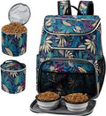 BAGLHER Dog Travel Bag Backpack, Airline Approved Pet Supplies Backpack, Dog Travel Bag with 2 Silicone Collapsible Bowls and 2 Food Baskets Hawaii