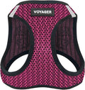 Best Pet Supplies - All Weather Mesh/Plush, Reflective, No Pull Harness for Small, Medium Dogs, Cats - Secure with Hook & Loop Fastener, Buckle, Double D-Rings - Fuchsia (2-Tone), XL