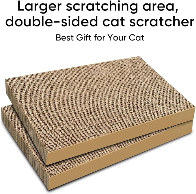AGYM Cat Scratchers 6 Packs Refill Cat Scratching Pad Cardboard for Indoor Cats and Kitten, All Breeds Cat Scratch Pad Board Easy for Cats to Scratch
