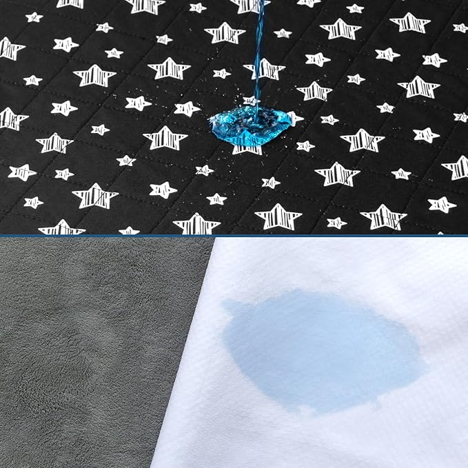 Waterproof Bed Pads Washable, Absorbent Chuck Pads for Incontinence, Waterproof Mattress Protector for Seniors, Bedwetting Kids, Hospitals, Pets, 34"x76" 2 Pack