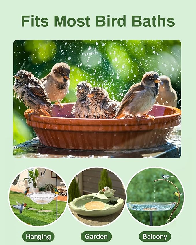 Bird Bath Purification Disk Pure Copper Outside Winter Solar Power Birdbath Heater Deicer Cage Hanging Bowl Metal Warmer Deck Railing Glass Concrete Ceramic Stand Outdoor Water Fountain 4PCS