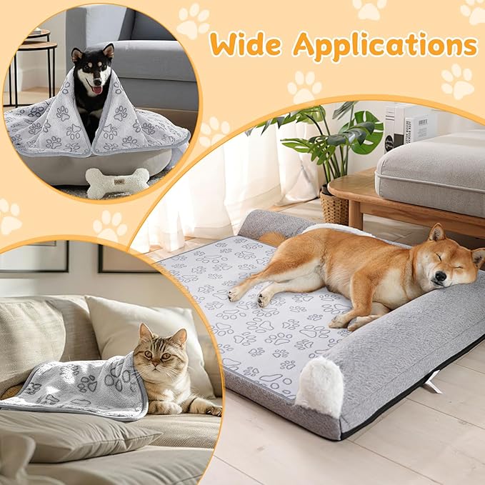 Dog Blankets for Small, Medium Dogs, Puppy Blanket Washable, Dogs Essentials for Puppies, Cat (63" x 40",1)