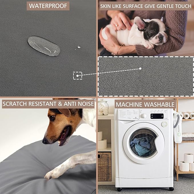 Dog Bed Cover Waterproof Replacement Machine Washable Covers for Dog Bed Heavy Duty Scratch Resistant Mattress Protector Pet Bed Round 20x20 Inch Cover Only