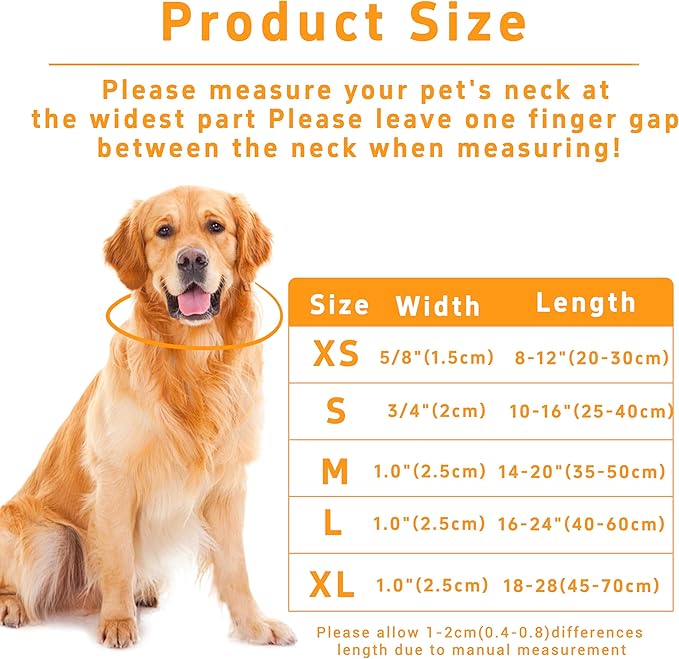 Dog Collar, Classical Indian Spirit Boys Girls Puppy Collar for Small Medium Large Dogs, Adjustable Soft Indian Pet Collar with Safety Buckle for Male Females(Orange, XL)