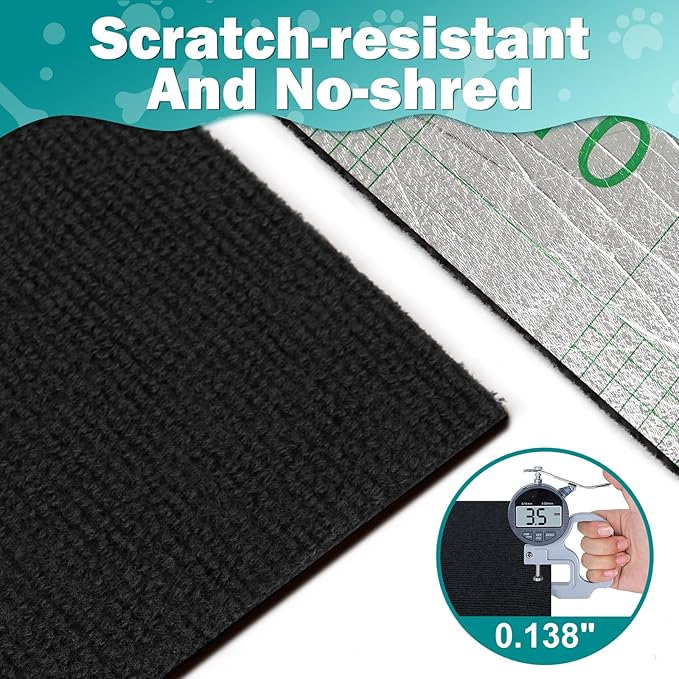 23.6x15.8 Couch Wall Corner Protection for Indoor Cats,Anti Scratch Furniture Protector from Cats Scratching,Trimmable Climbing Cat Scratcher Pad Play Mat Easy Use for Cat Board/Door/Carpet