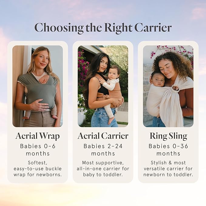 WildBird - Aerial Buckle Carrier - 2-24 Months - Large (L-4XL) Raven - Front or Back Carry - Cross Straps, Lumbar Support, Headrest - Hip Healthy - Baby Carrier - Baby Essentials - New Mom Gifts