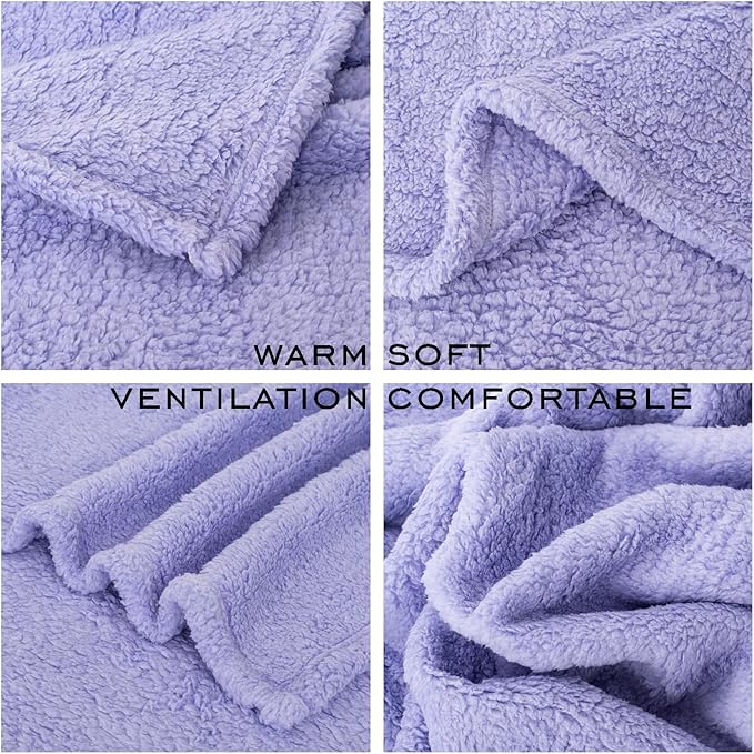 2 Blankets, Dog Cat Pet Blanket, Soft Warm Fleece, for Puppy, Small Dogs or Kitten, Cats, Plush Fuzzy Blanket for Bed, Sofa, Travel (40" x 32", 2/Pack, Lavender+Pink)