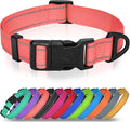 Joytale Large Dog Collar, Reflective and Adjustable Nylon Pet Collar with Quick-Release Buckle for Extra Large Dogs, Pink, XL