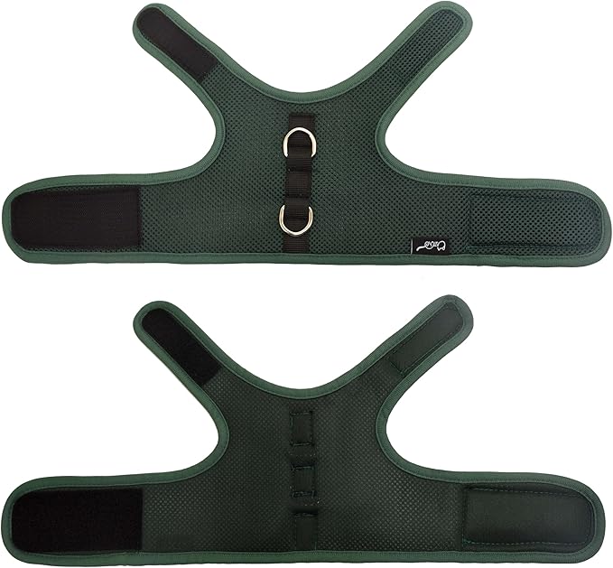 Cat Harness and Leash for Walking Escape Proof Breathable Mesh Fabric, Solid Green, Large, Adjustable Cat Walking Jackets, Padded Stylish Cat Vest