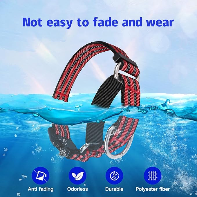 Martingale Dog Collar, Adjustable Nylon Reflective Collar with Buckle No Pull Dog Collar for Small Medium Large Dogs (Red S)