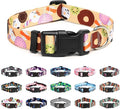 Mercano Adjustable Dog Collar - Special Design Patterns, Soft Nylon Comfortable Durable Pet Collar for Small Medium Large Dogs (XS, Beige Cookie)