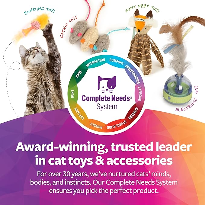 SmartyKat Skitter Critters Value Pack Catnip Cat Toys - Gray/Cream, Set of 10