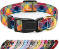 Reflective Dog Collar for Extra Small Dogs, Cute Boho Adjustable Heavy-Duty Nylon Puppy Collar for Boy and Girl Female, Soft Pet Accessories with Quick Release Buckle, Colorful Tartan